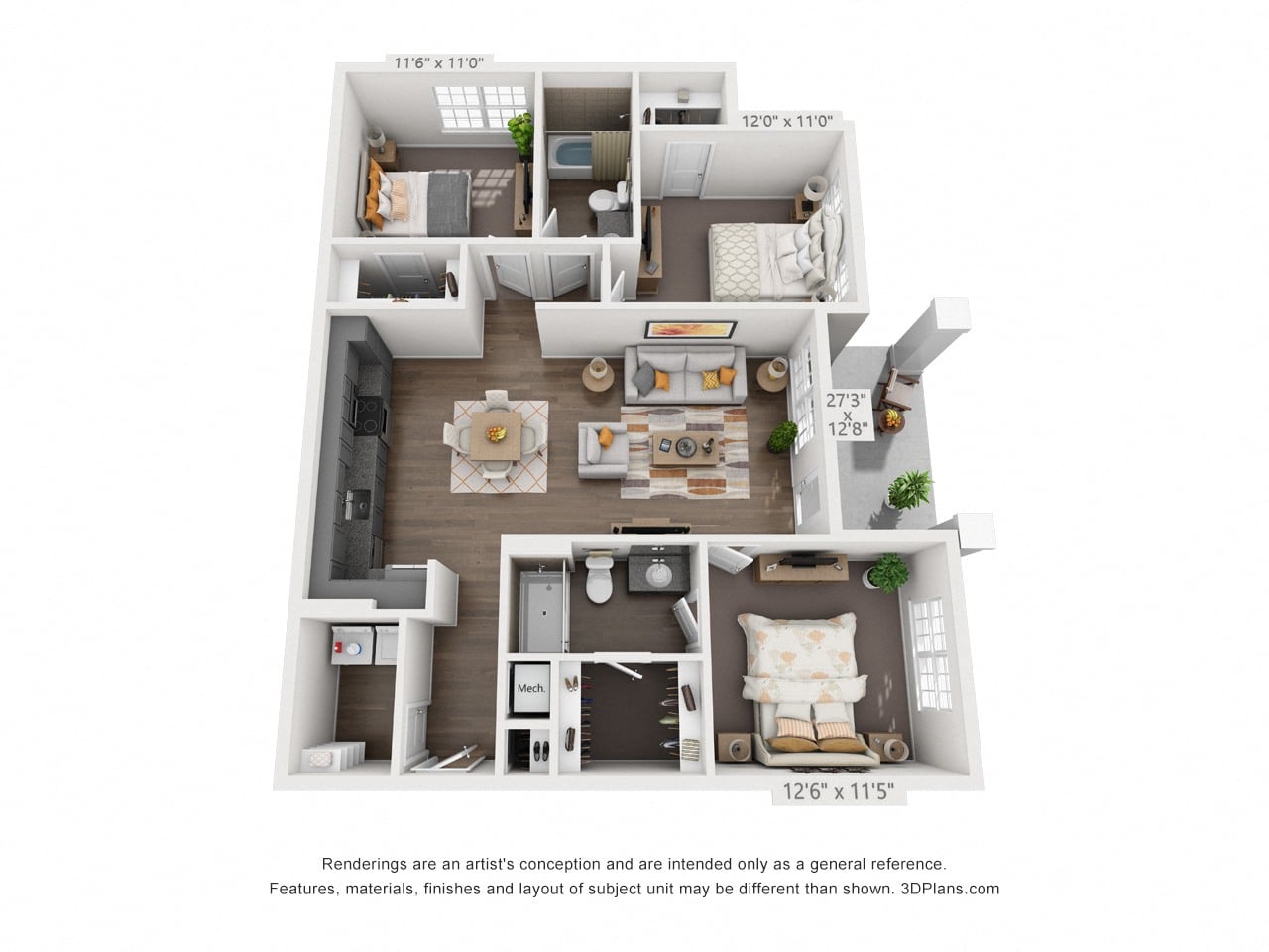 Crockett (3 Bed) floor plan